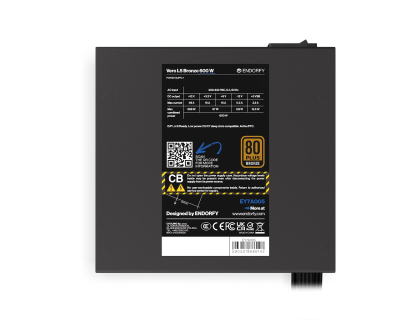 Vero L5 Bronze 600W napajanje (EY7A005)