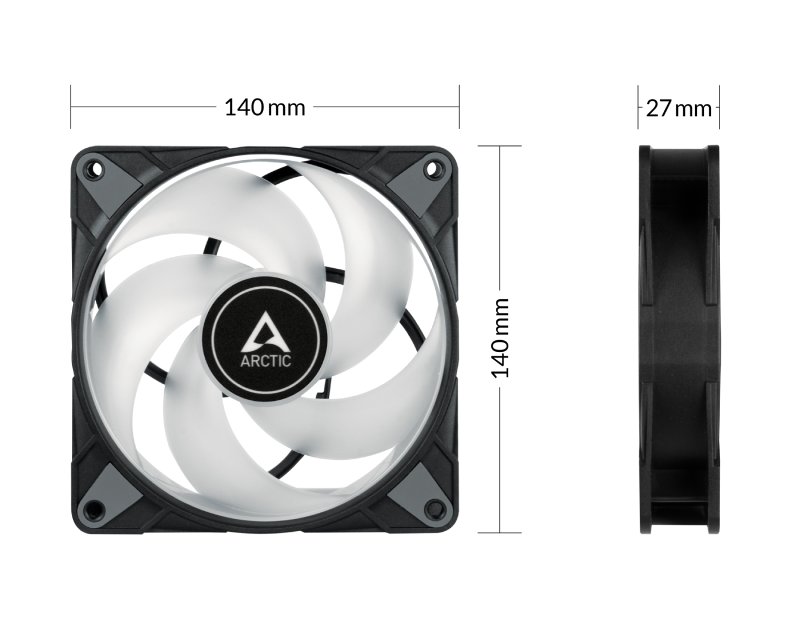 P14 PWM PST A-RGB 140mm ventilator crni (ACFAN00239A)
