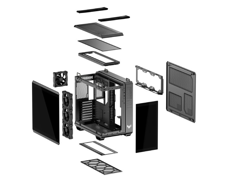 GT502 HORIZON TG ARGB BLACK TUF Gaming kućište crno