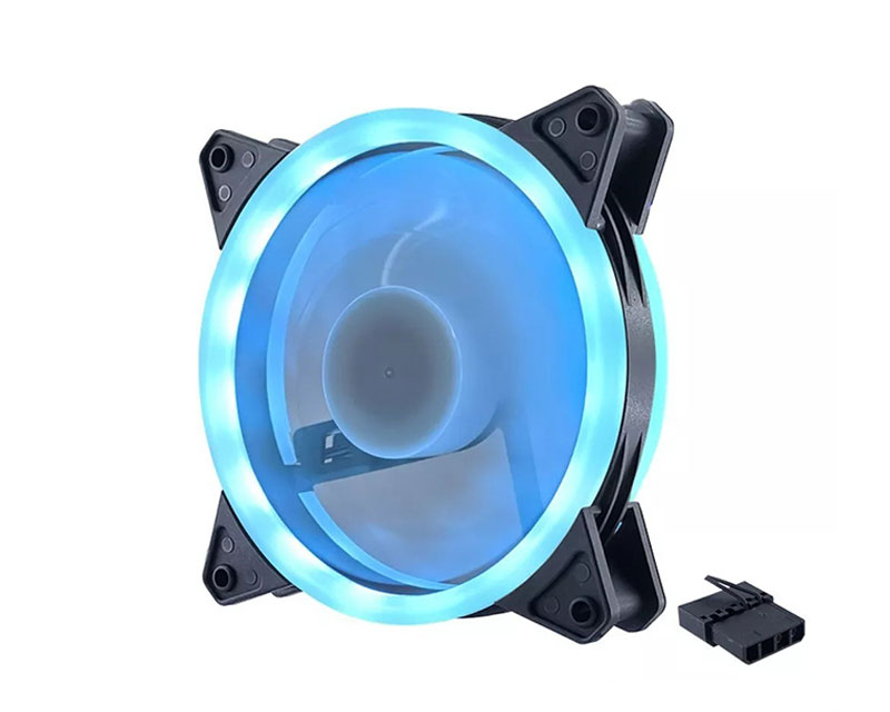 Eclipso 120mm x 120mm x 25mm RGB (ARGB) ventilator crni