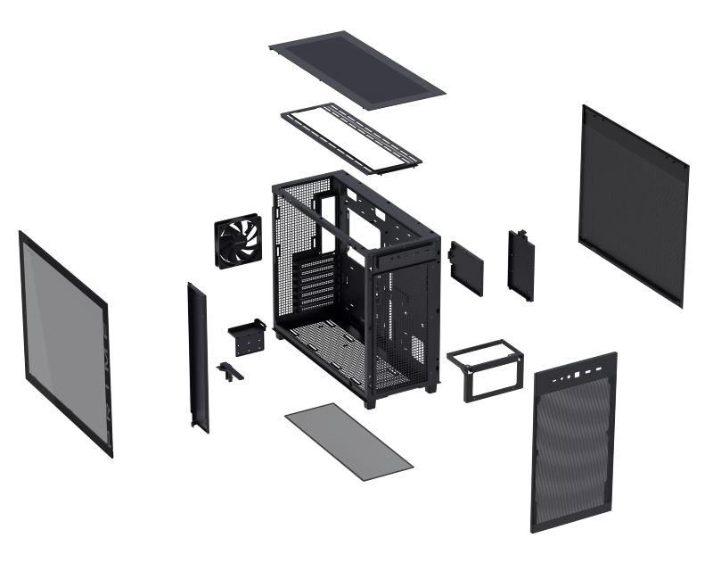 PRIME AP303 TG BLACK micro-ATX kućište crno