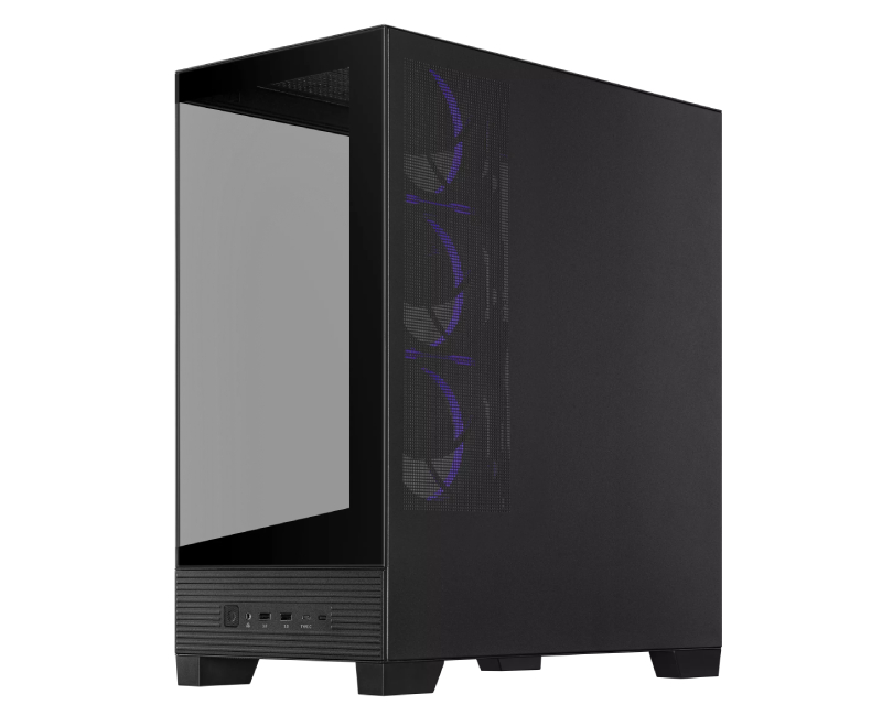 A31 PLUS TG ARGB BLACK ATX kućište crno