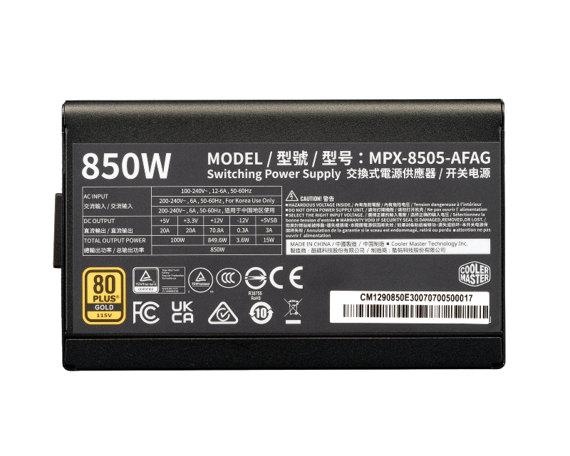 Elite Gold 850W napajanje (MPX-8505-AFAG-BEU) 5Y
