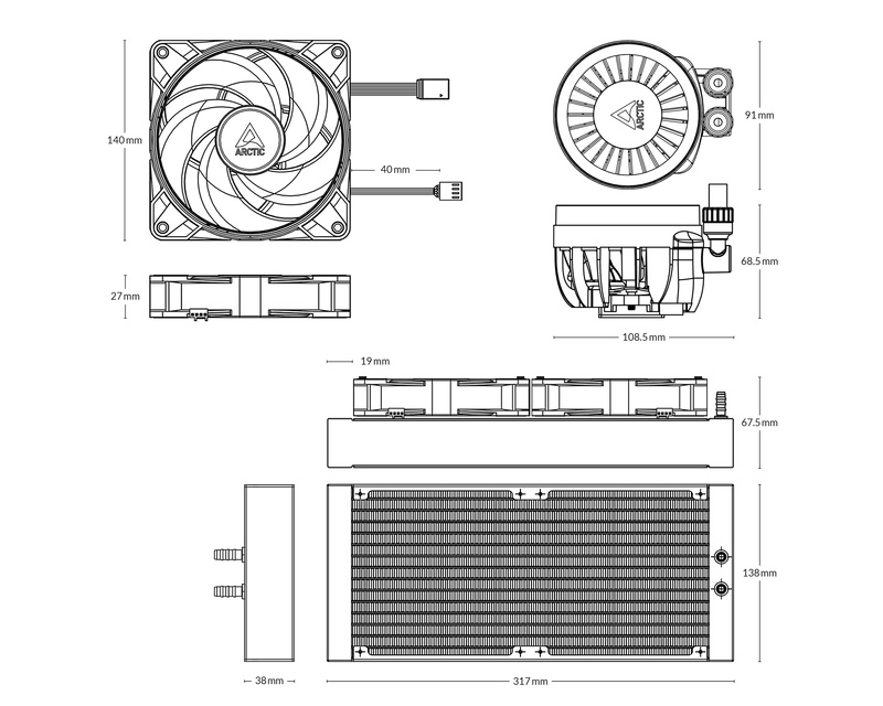 Liquid Freezer III 280 A-RGB White vodeno hlađenje (ACFRE00151A)