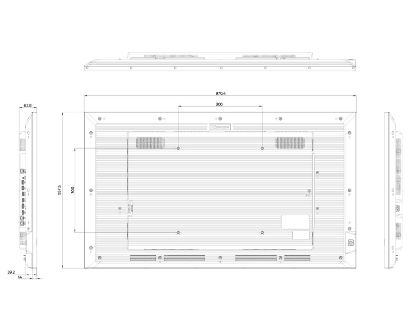 43 inča 43GM50D 4K UHD 500 nita Digital Signage Display - 18/7 Operation