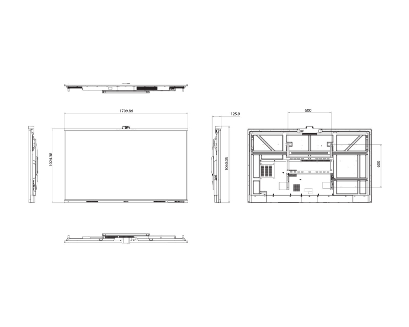 75 inča 75WM6FE 4K UHD LED 400 nita Interactive Display sa kamerom