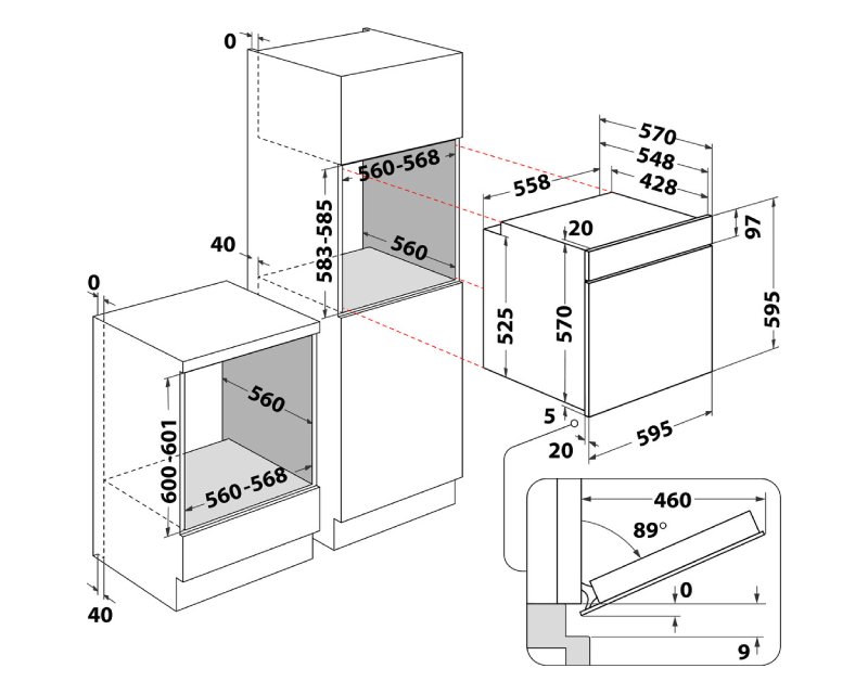 OMSR58CU1SB ugradna rerna
