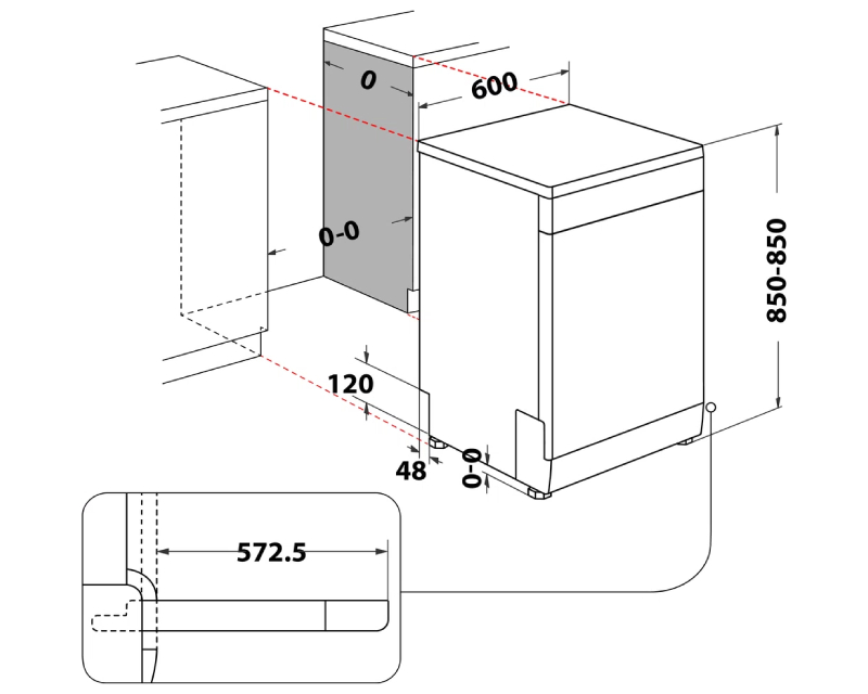Whirlpool Mašina za pranje sudova W2F HD624