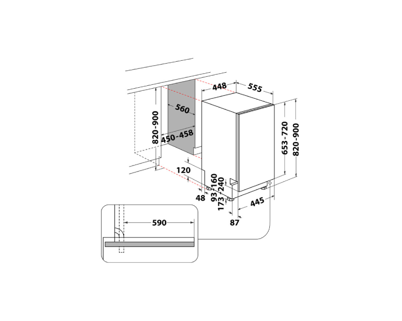 Whirlpool ugradna mašina za pranje sudova WH6IB10BS7LA0 