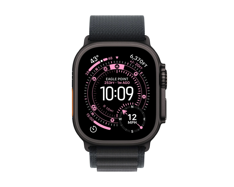 Watch Ultra 3 Cellular 49mm Black Titanium Case with Black Alpine Loop - Medium (mf0v4se/a)