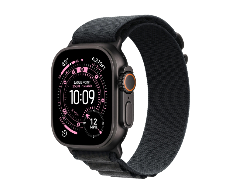 Watch Ultra 3 Cellular 49mm Black Titanium Case with Black Alpine Loop - Medium (mf0v4se/a)
