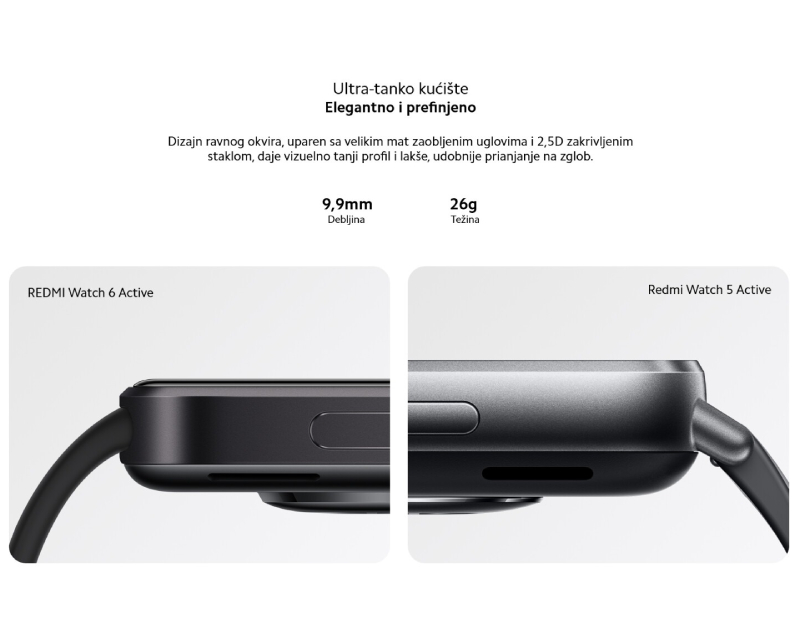 REDMI Watch 6 Active Midnight Matte Silver sat (BHR09CXGL)