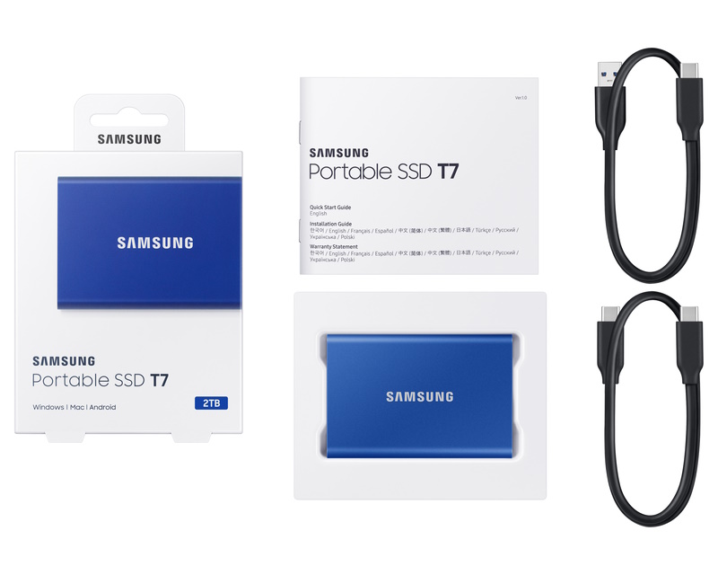 Samsung Portable T7 2TB plavi eksterni SSD