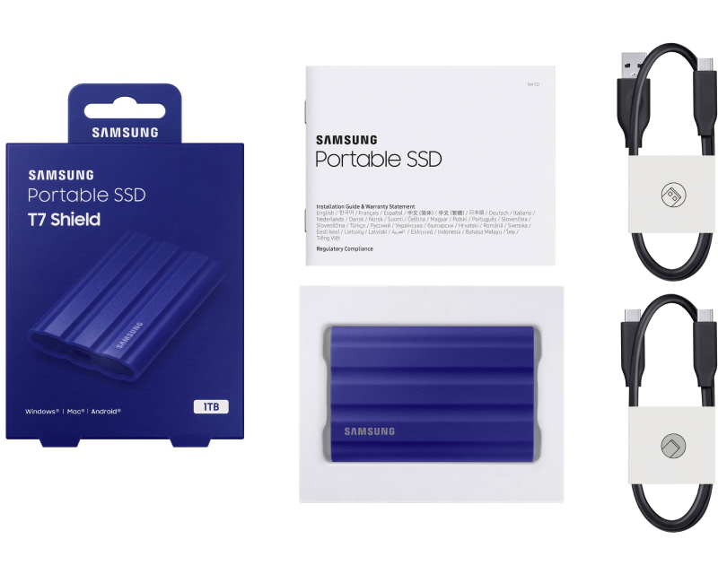 Samsung Portable T7 Shield 1TB Eksterni SSD (Plavi) 