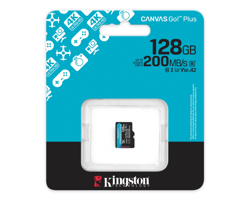 Memorijska kartica U3 V30 microSDXC 128GB Canvas Go Plus 200MB/s A2 SDCG4/128GBSP