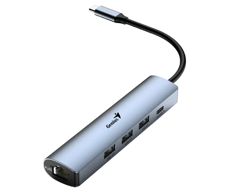 UH-545 5-in-1 USB 3.0 Iron Grey Hub srebrni