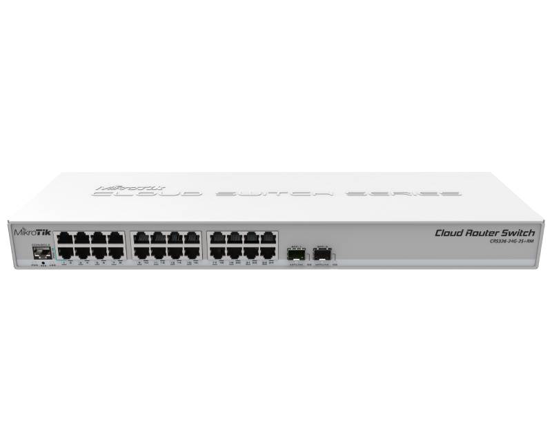 MIKROTIK (CRS326-24G-2S+RM) RouterOS L5 ili SwitchOS dual boot switch sa SFP+ modulima