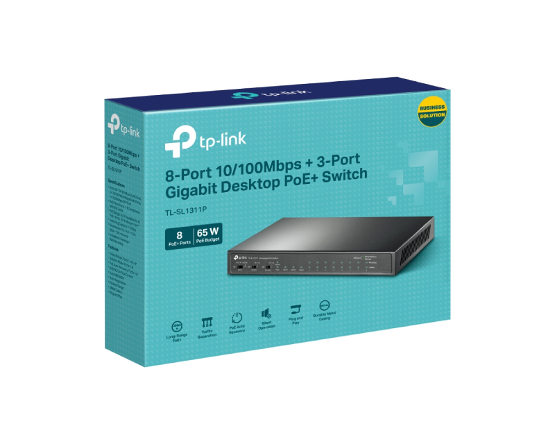 TL-SL1311P POE SWITCH 8PORTA+2GIG.