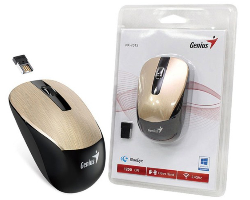 NX-7015 Wireless Optical USB crno-zlatni miš