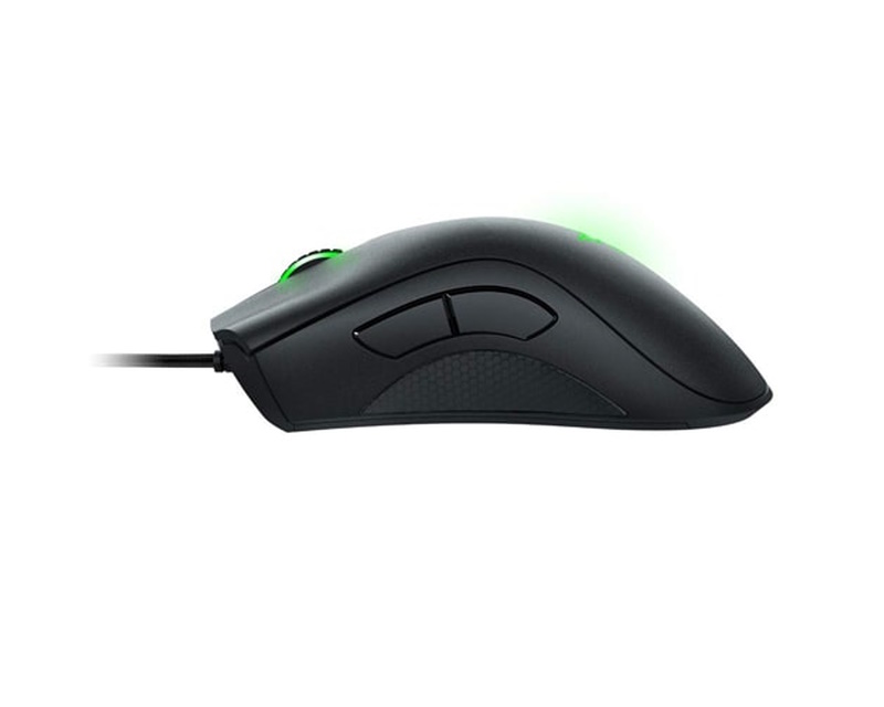 RAZER DeathAdder Essential Gaming Mouse with 6400 DPI optical sensor, 220 ips, Green Lighting