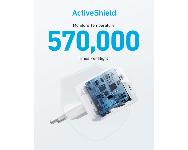 323 33W USB-C zidni punjač 2-porta (USB-A i USB-C), beli