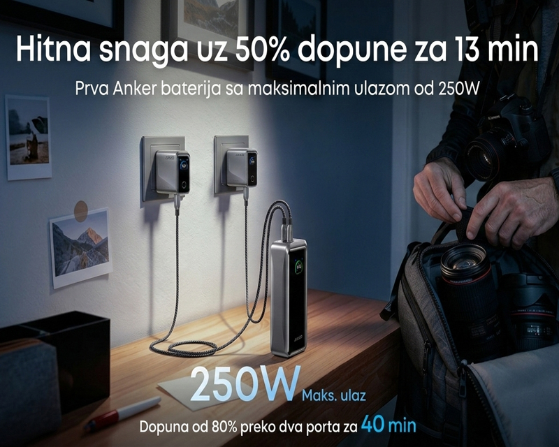 Prime 26250mAh, 300W, Power Bank za laptop crni