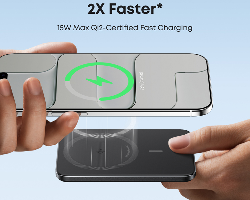 Nano 5000mAh, 20W, MagSafe Power Bank crni