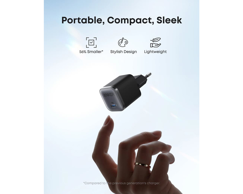 Nano 45W putni zidni punjač, USB-C port
