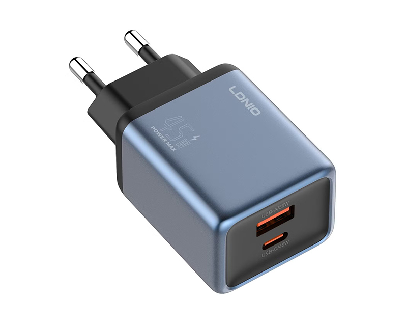 Q12 45W USB-A/USB Tip-C punjač crni