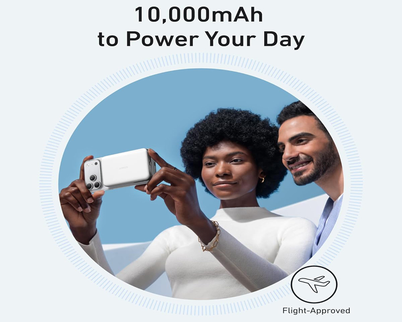MagGo 10000mAh, 15W, magnetno bežični power bank, beli