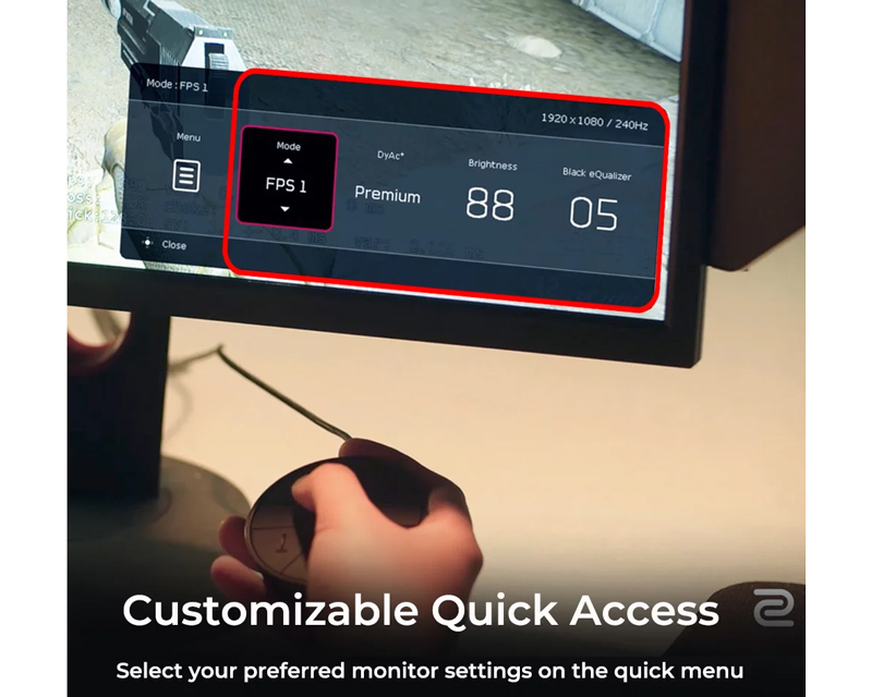 27 inča Zowie XL2746K FHD 1920x1080 240 Hz gaming monitor