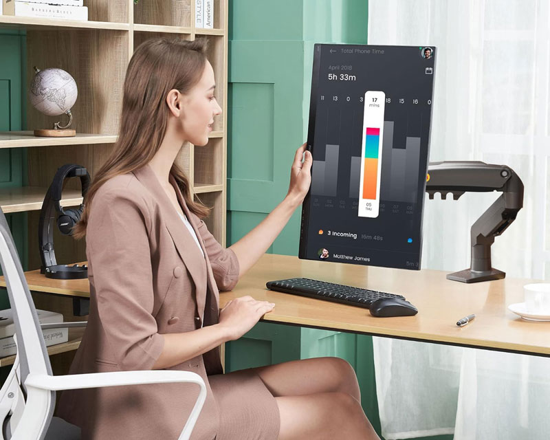 F80 stoni nosač za monitor mat crni 17-30 inča