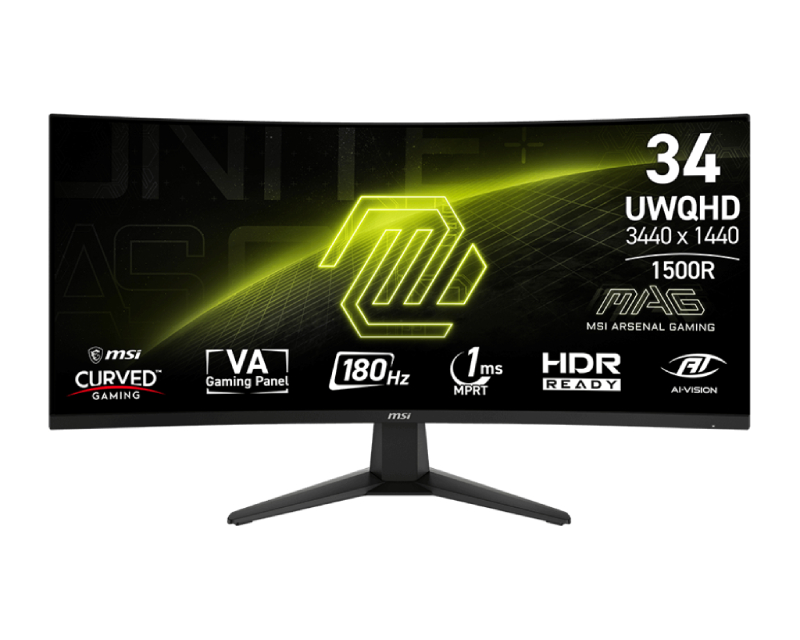 34 inča 346CQ MAG UWQHD 3440x1440 VA 180 Hz zakrivljeni gaming monitor