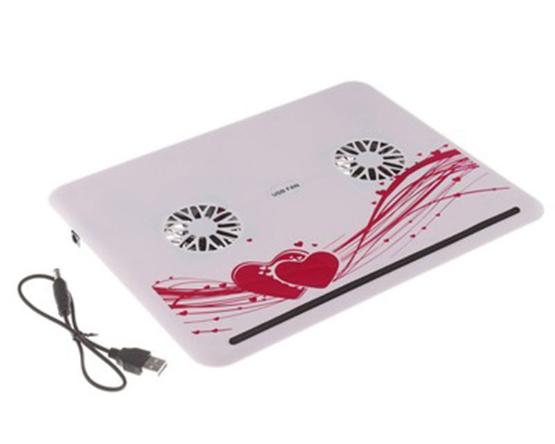 Postolje i hladnjak za laptop do 14 inča crveno-belo