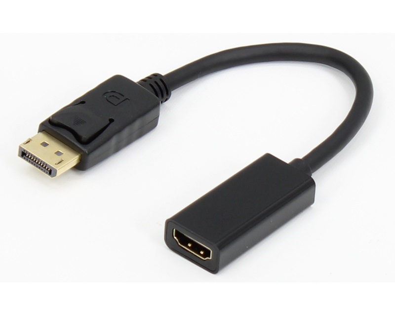 E-GREEN Adapter DisplayPort 1.4(M) - HDMI 2.0(F) kabl 20cm crni 