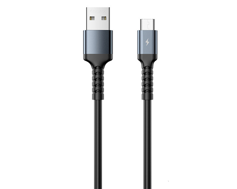 RC-C008 Micro USB Kabl 2.4A 1m crni