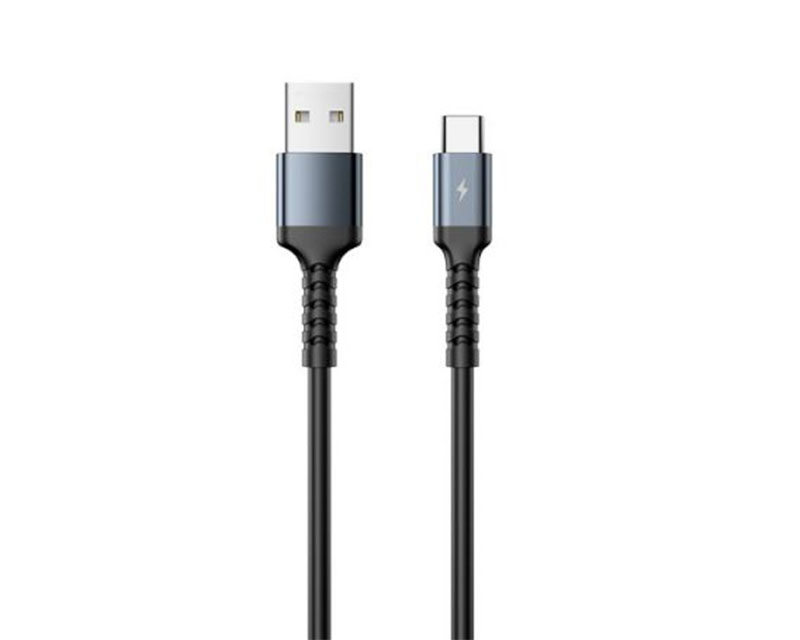 RC-C008 USB Tip C Kabl 2.4A 1m crni