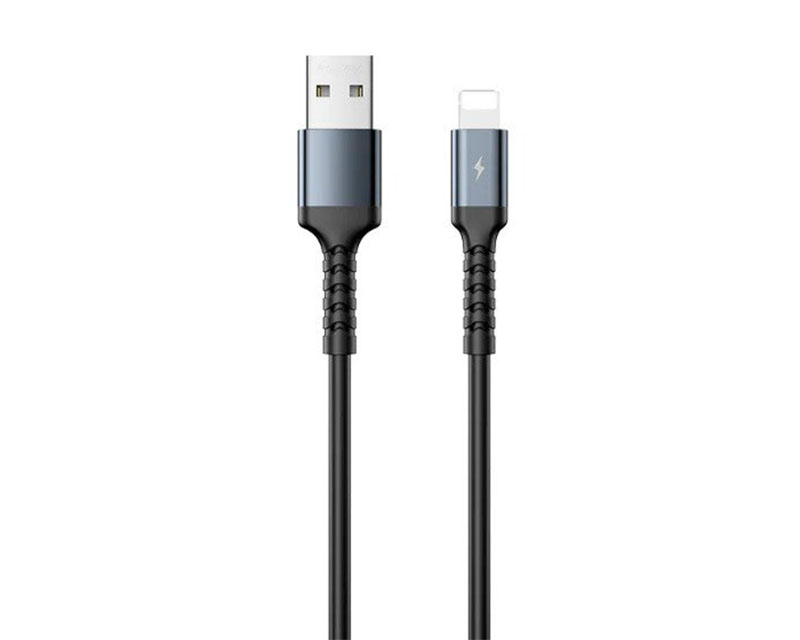 RC-C008 iPhone USB Kabl 2.4A 1m crni