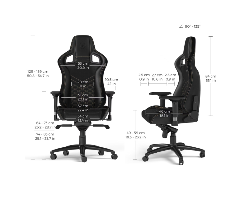 EPIC Gaming stolica crno-zlatna