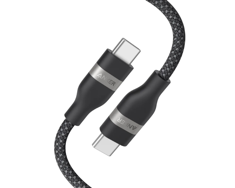 Anker Kabl USB-C na USB-C 0.9m 240W 480Mbp Upcycled-Braided Crna