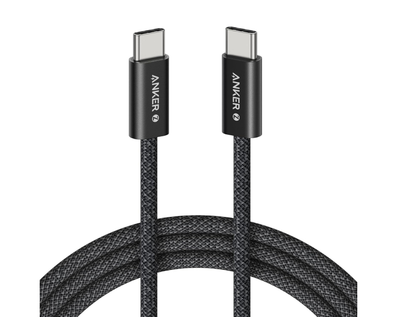 Zolo USB tip-C kabl M/M 1.8m, za Apple, super brzo punjenje 240W/480Mbps, pleteni, crni