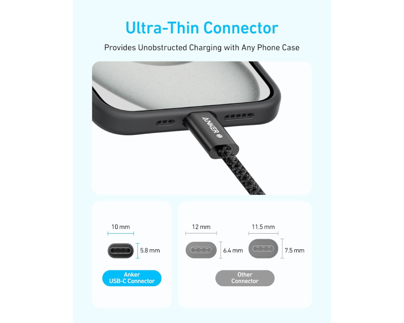 Zolo USB tip-C kabl M/M 1m, za Apple, super brzo punjenje 240W/480Mbps, pleteni, beli