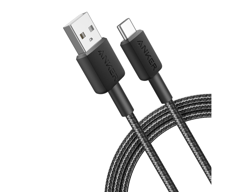 Anker Kabl 322 USB tip-A na USB tip-C kabl M/M 0.9m, 18W, pleteni, crni