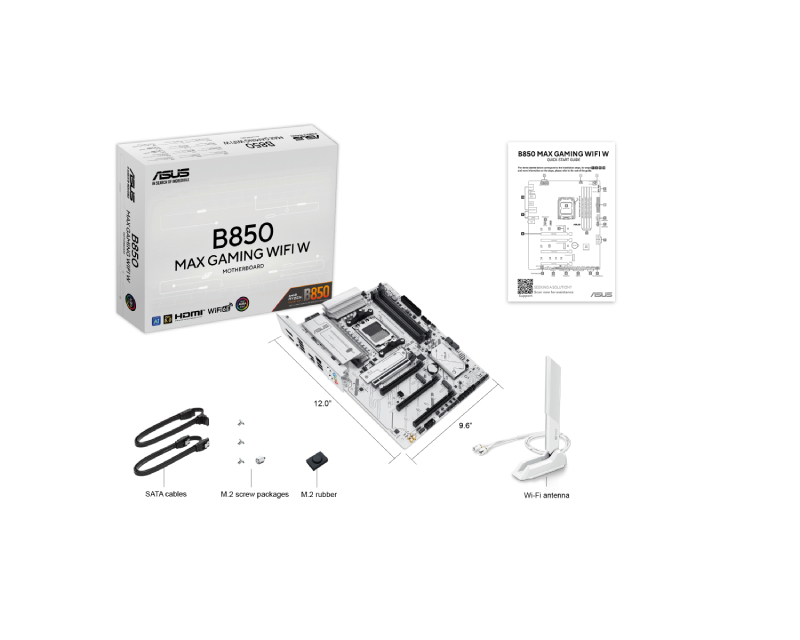 ASUS B850 MAX GAMING WIFI W bela matična ploča