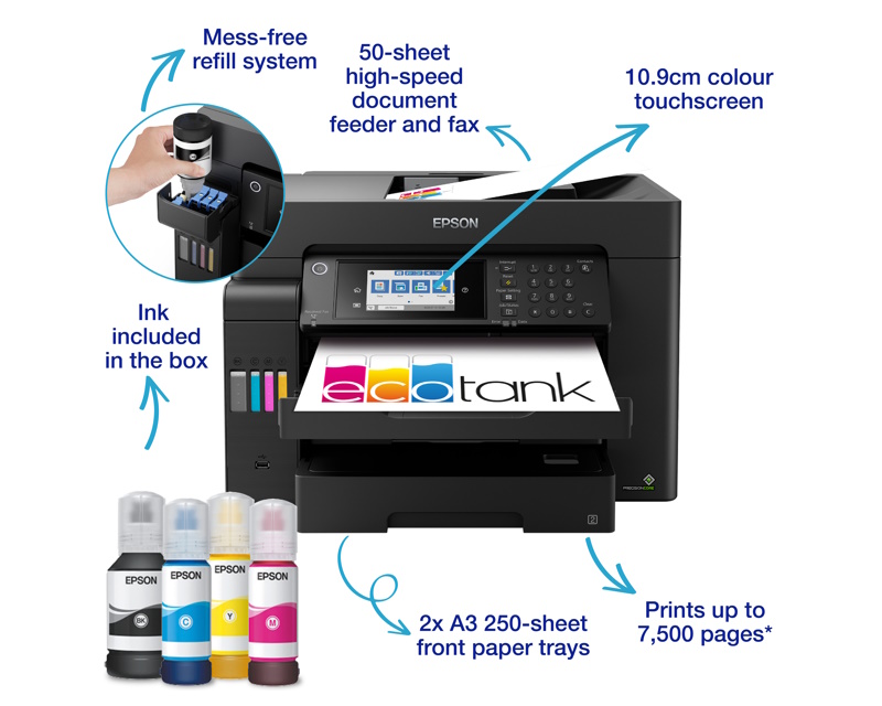 EPSON L15150 A3+ EcoTank ITS (4 boje) multifunkcijski inkjet štampač