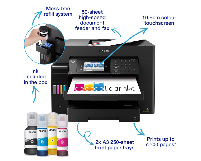 EPSON L15160 A3+ EcoTank ITS (4 boje) multifunkcijski inkjet štampač