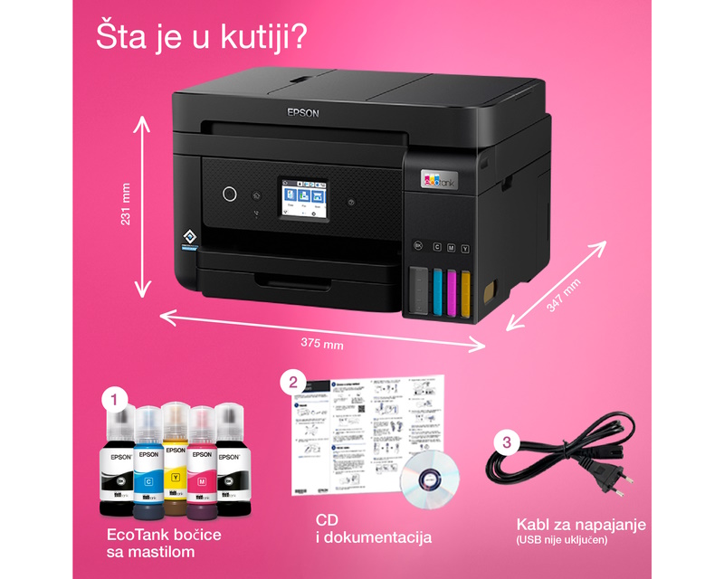 L6460 EcoTank ITS Wireless multifunkcijski inkjet štampač
