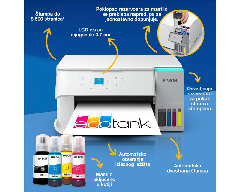 L4366 EcoTank wireless multifunkcijski inkjet štampač beli