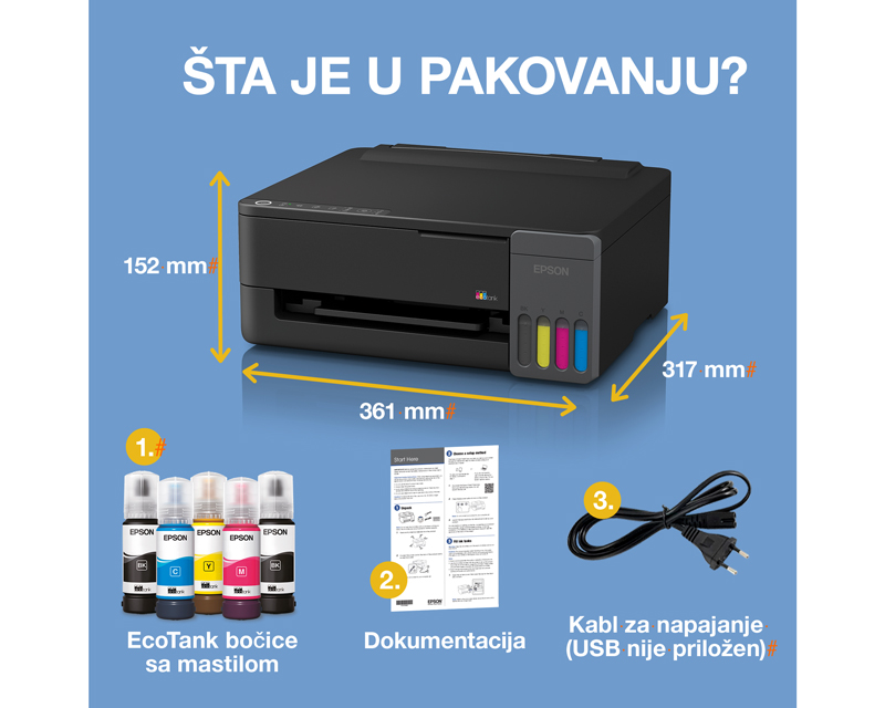 L1350 EcoTank ITS wireless (4 boje) inkjet štampač