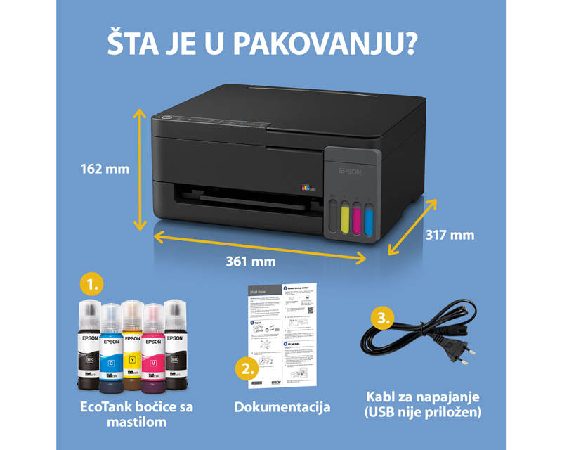 L3350 EcoTank ITS wireless multifunkcijski inkjet štampač